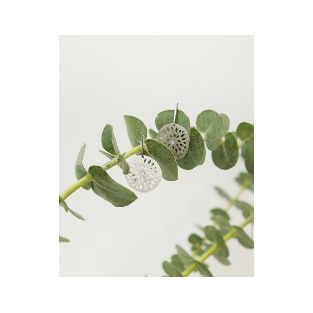 Pendientes de oro blanco y diamantes