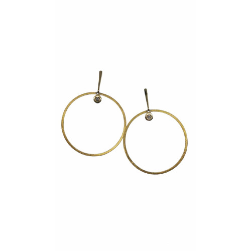 Pendientes de oro amarillo y diamantes