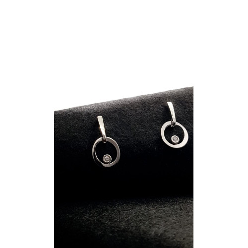 Pendientes de oro blanco y diamantes