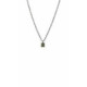 Gargantilla de oro blanco con peridoto