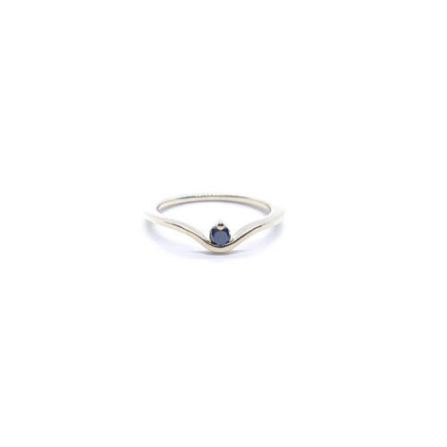 ANILLO DE ORO AMARILLO CON DIAMANTE NEGRO