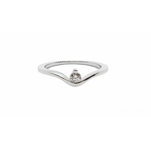 ANILLO DE ORO BLANCO CON DIAMANTE