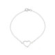 Pulsera articulada de plata con forma de corazón