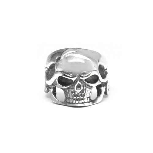 Anillo de plata con calavera
