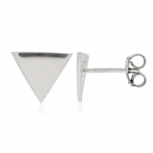 Pendientes de plata con forma triangular