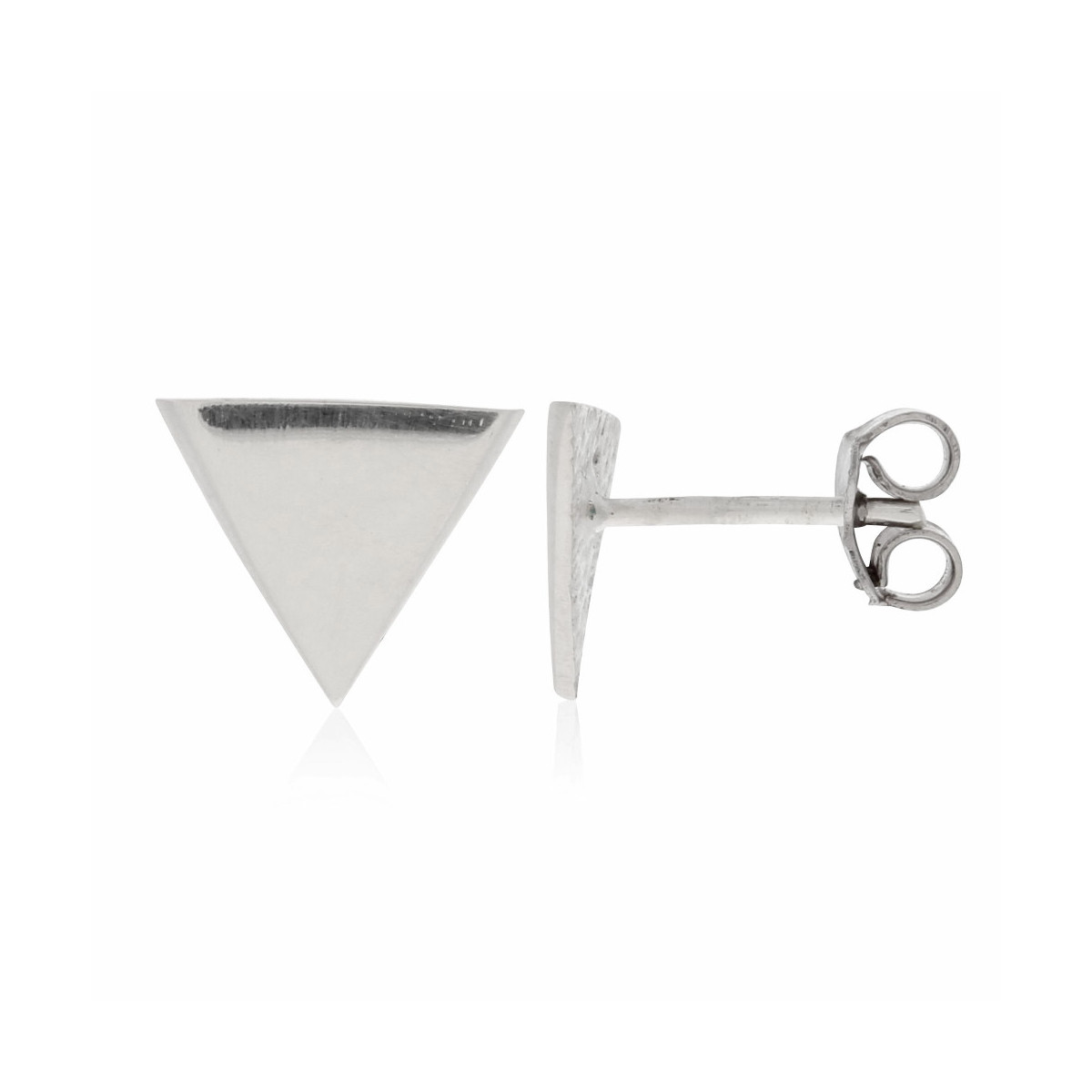 Pendientes de plata con forma triangular