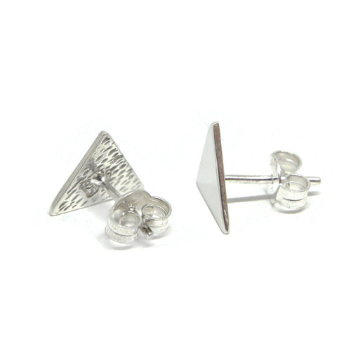 Pendientes de plata con forma triangular