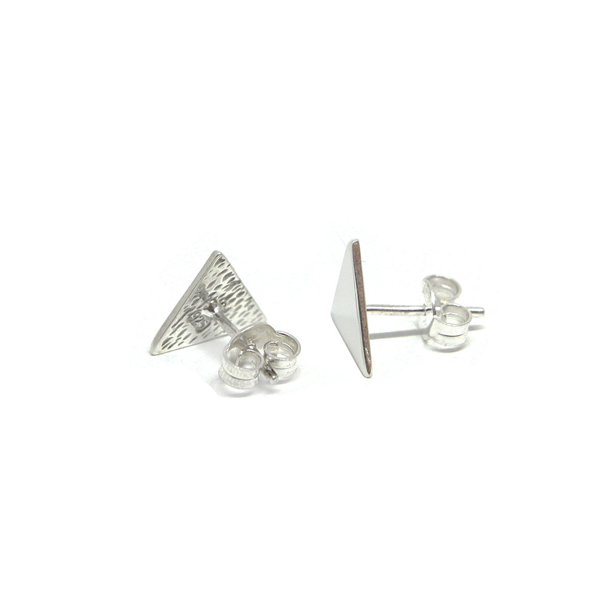 Pendientes de plata con forma triangular