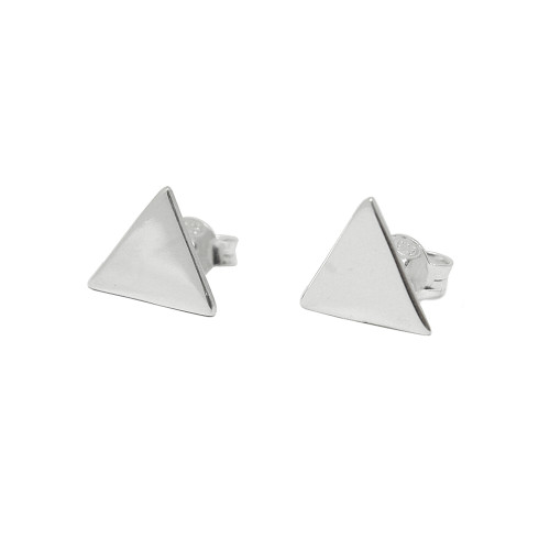 Pendientes de plata con forma triangular
