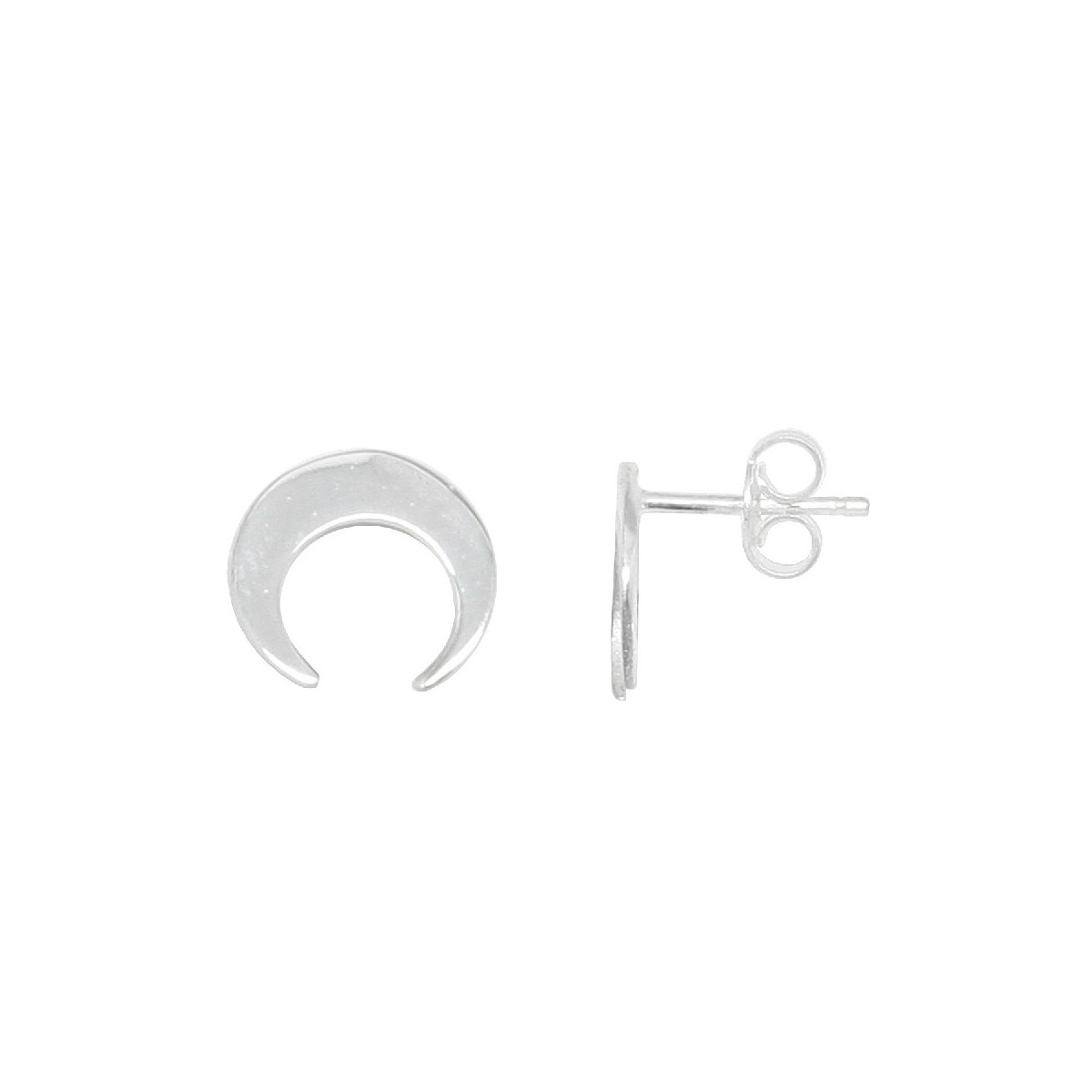 Pendientes de plata con forma de media luna
