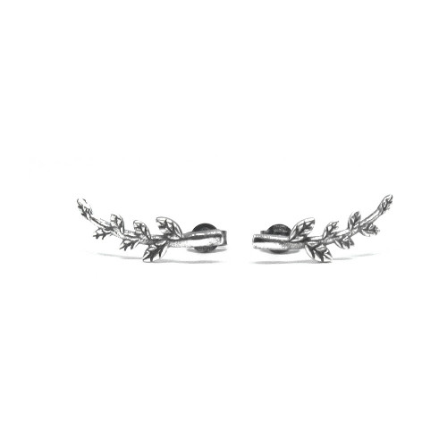 Pendientes trepadores de plata