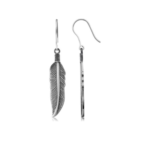 Pendientes de plata con forma de plumas
