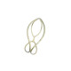 Brazalete rígido de plata chapada con oro amarillo