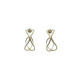 Pendientes de plata en forma de aros, chapados en oro amarillo