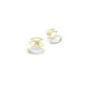 Pendientes de plata con perla natural cultivada y chapados en oro amarillo