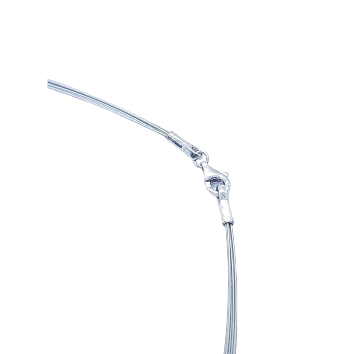 GARGANTILLA DE PLATA Y ORO CON PERLA NATURAL CULTIVADA