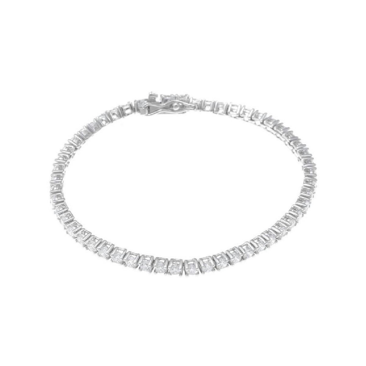 Rivière de plata con circonitas blancas