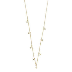 Collar de plata chapada con circonitas blancas