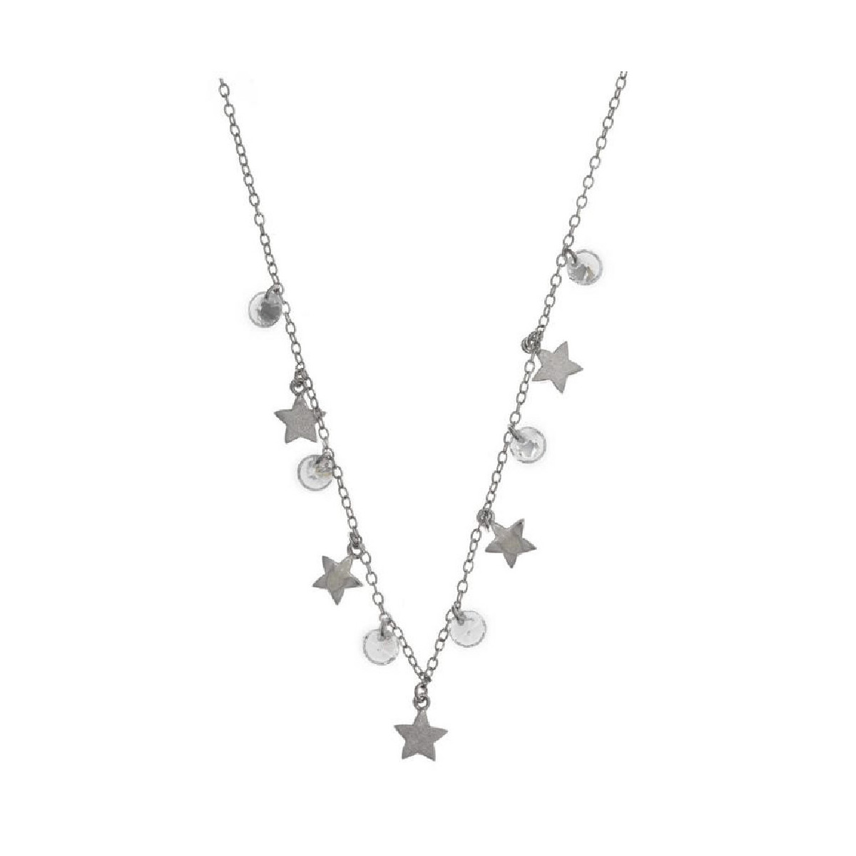 Collar de plata con circonitas blancas