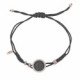 Pulsera de plata con circonitas negras y blancas