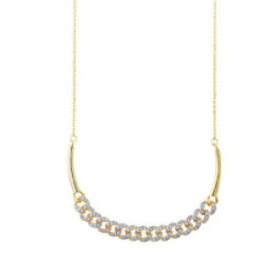Collar de plata chapada con circonitas blancas