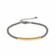 Pulsera de plata chapada y con rutenio negro