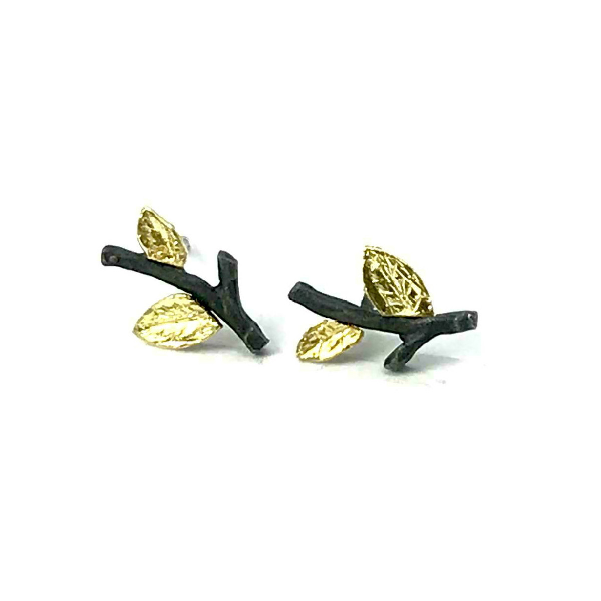 Pendientes de plata y oro