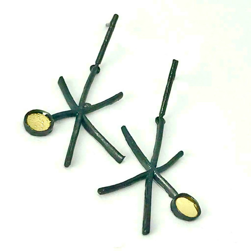 Pendientes de plata y oro