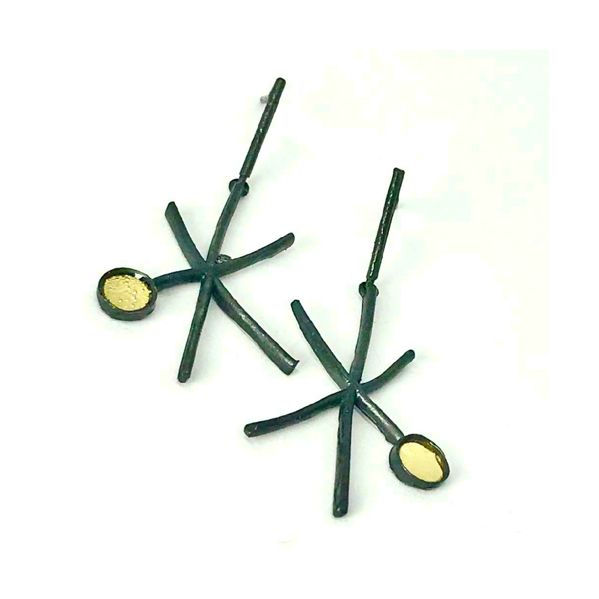 Pendientes de plata y oro