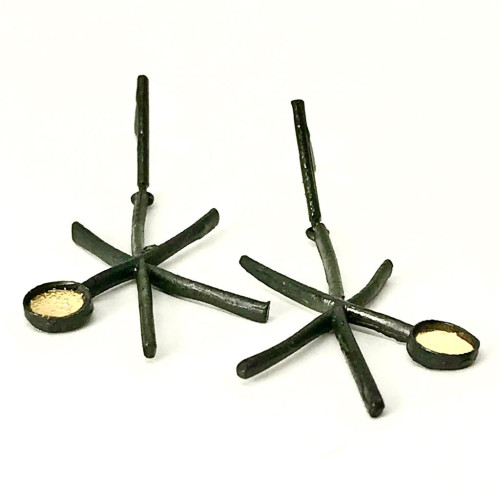 Pendientes de plata y oro
