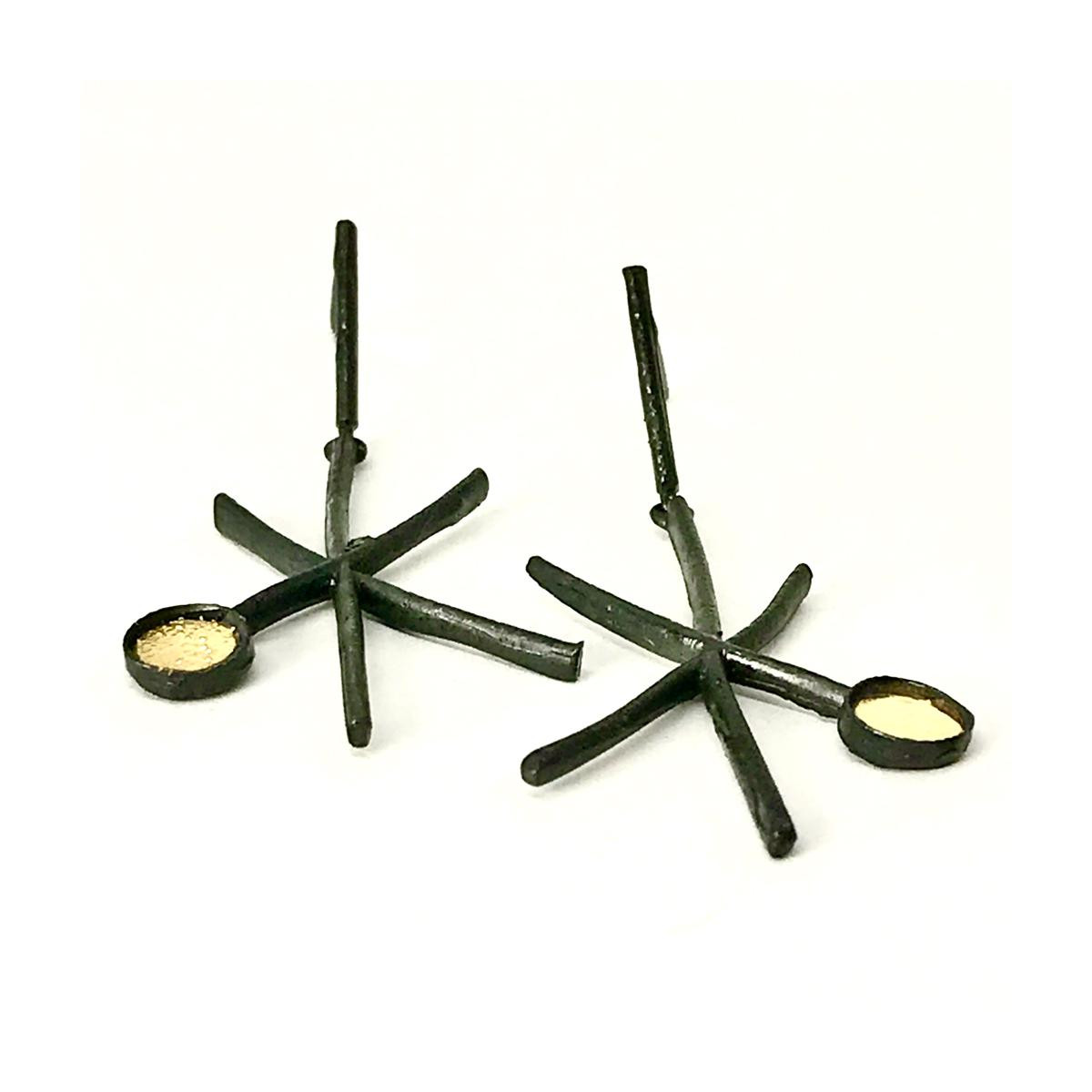 Pendientes de plata y oro