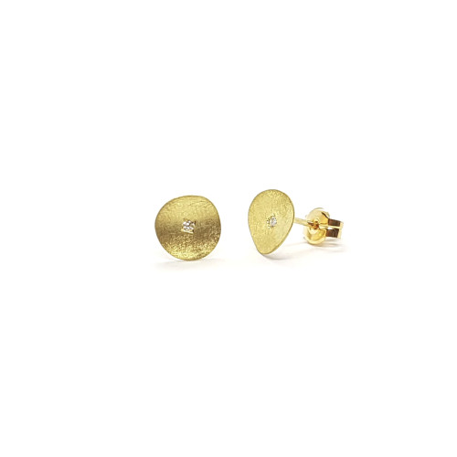 Pendientes de oro amarillo y diamantes