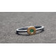 Anillo de plata y oro  con esmeralda