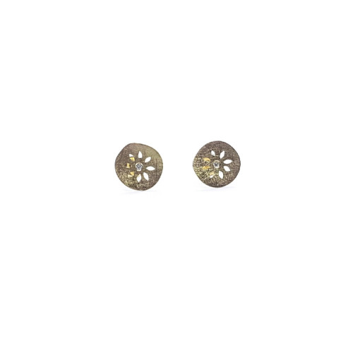 Pendientes de oro amarillo y diamantes