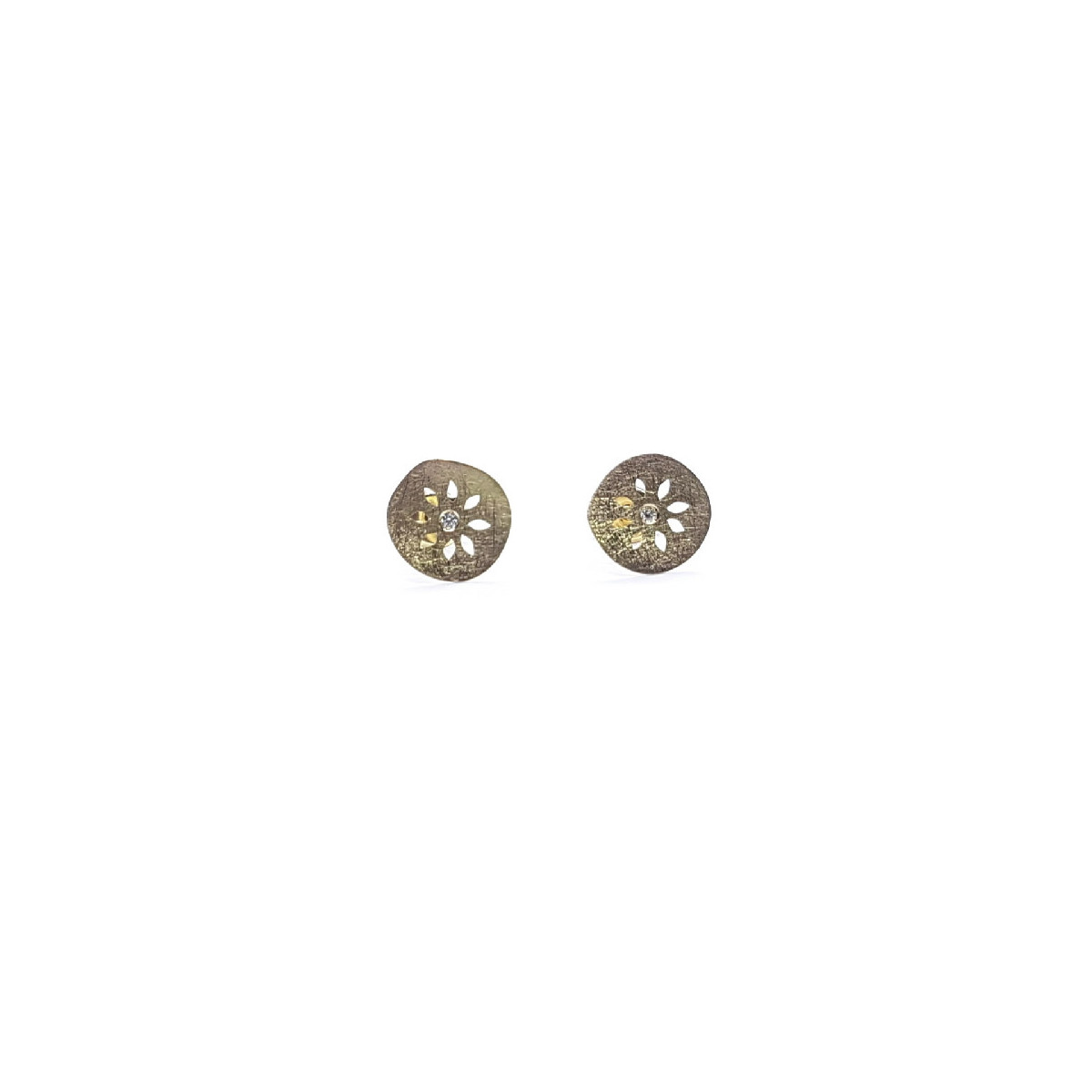 Pendientes de oro amarillo y diamantes