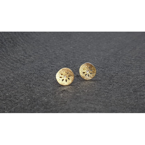 Pendientes de oro amarillo y diamantes