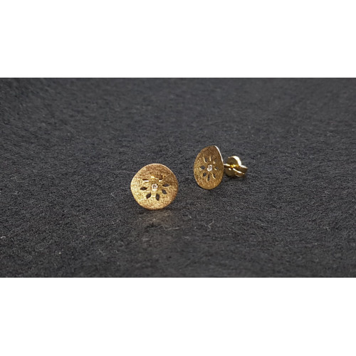 Pendientes de oro amarillo y diamantes