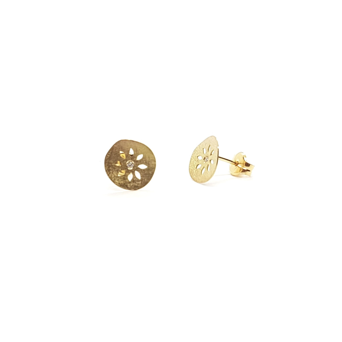Pendientes de oro amarillo y diamantes