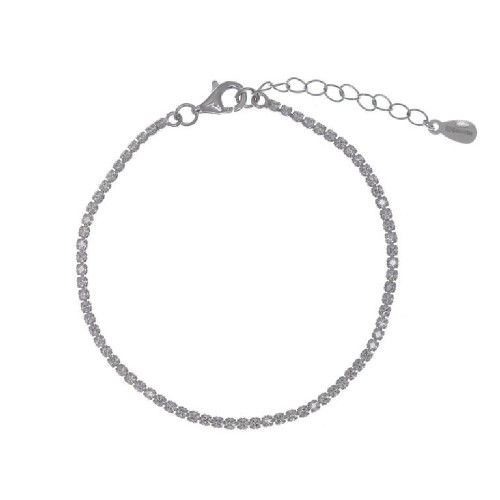 Rivière de plata con circonitas blancas