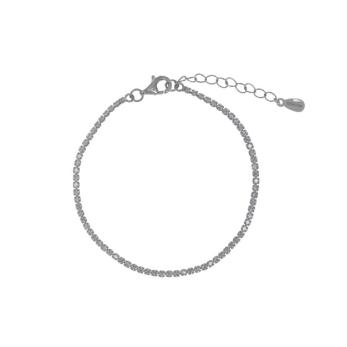 Rivière de plata con circonitas blancas
