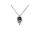 Gargantilla de oro blanco con diamantes y tanzanita Gargantilla de oro blanco con diamantes y tanzanita