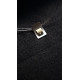 GARGANTILLA DE PLATA Y ORO CON DIAMANTE