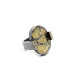 Anillo de plata y oro con diamantes