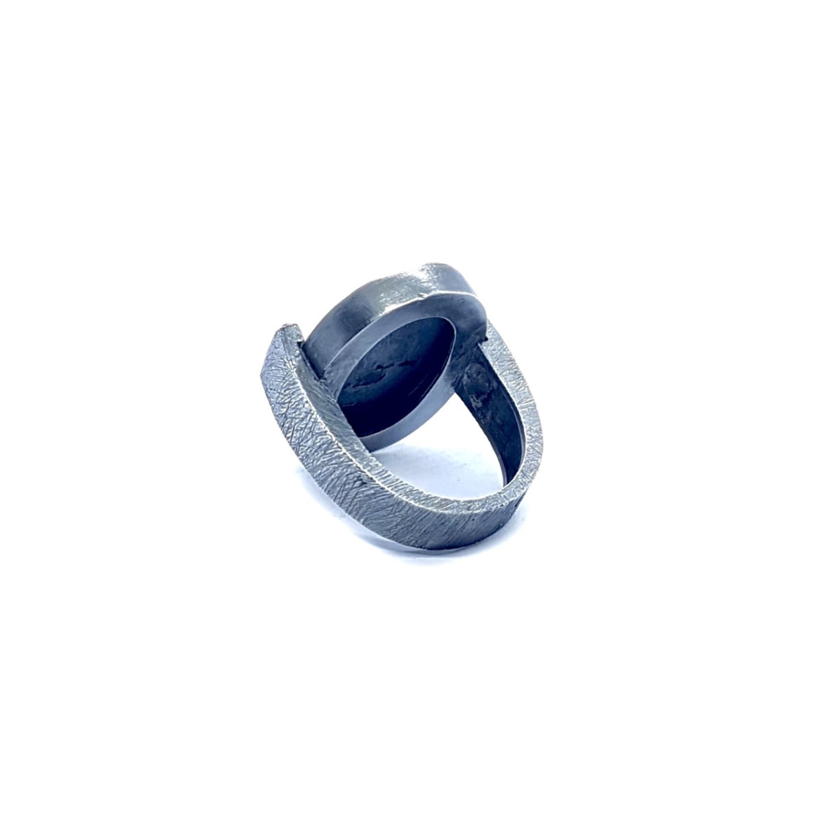 Anillo de plata y oro con diamantes