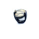 Anillo de plata y oro con diamantes