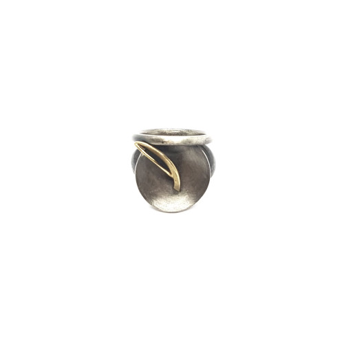 Anillo de plata y oro amarillo