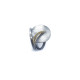 Anillo de plata y oro amarillo