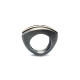 Anillo de plata y oro con diamante
