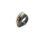 Anillo de plata y oro con diamante