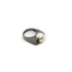 Anillo de plata y oro con perla natural cultivada Australiana y zafiros amarillos